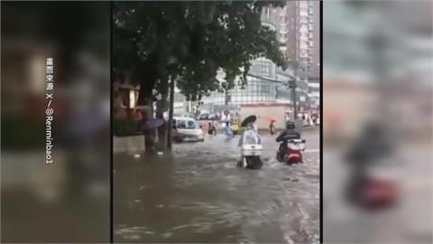 中國北戴河閉門會議還沒落幕　北京罕見暴雨慘淹水