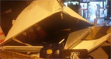 國道深夜神秘車輛掉落白鐵釀連環撞　2輛聯結車閃避不及慘撞肇事