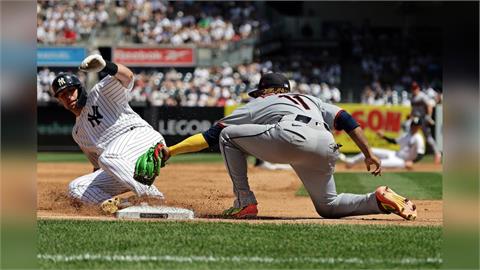 MLB(影)／沒有法官還是得想辦法贏球！洋基靠速度取勝避免被守護者橫掃