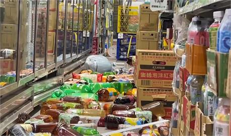 快新聞／嘉義6.4強震！全台搖晃　賣場飲料、酒瓶「碎滿地」畫面曝