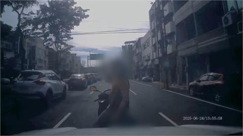 不滿被按喇叭？　彰化騎士逼車攔停轎車飆罵