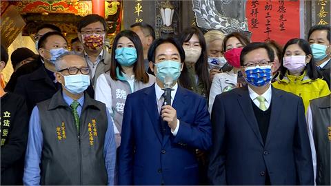 展現團結氣勢！　賴清德桃園發福袋　鄭運鵬、鄭文燦陪同