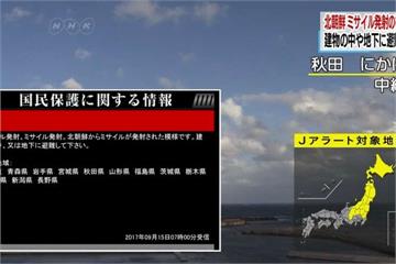 北朝鮮再射導彈 日緊急啟動避難警報