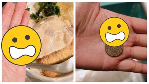 台鐵便當驚爆「加料」！動筷驚見「酥炸肥碩巨蟲」大如5元硬幣…台鐵急尋苦主