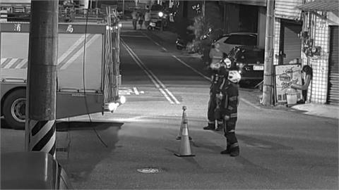 轟！花蓮高壓電線爆炸起火　電線斷裂垂落險砸中路過騎士
