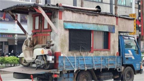 路上驚見貨車載水泥房　若違規最高恐罰1萬8