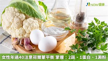 女性年過40注意荷爾蒙平衡 掌握：2蔬、1蛋白、1澱粉