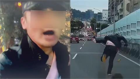 借車遭拒惱羞！天母男砸車落跑自摔　起身嗆警「五字經」慘被上銬