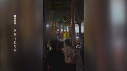彰化埤頭中秋晚會場邊意外　男童左腳卡進公園遊具破洞