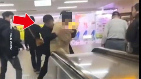 男大鬧北車喊「要去中山站」 正義哥1秒抱住撂倒嫌犯