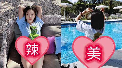 啦啦隊泳池狂洩「蜜桃大麻糬」！壯壯辣穿「螢光比基尼」 一轉身S曲線全看光