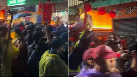 大甲媽回鑾「衝出黑衣人」正妹遭警壓地撞到頭！命理師曝搶轎1大忌：不被保佑