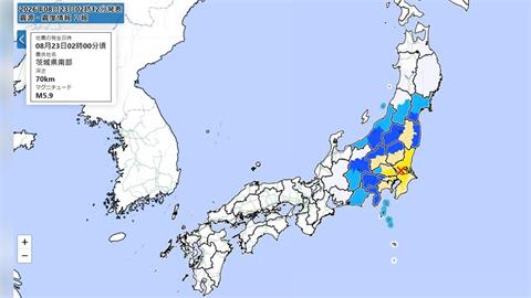 快新聞／日本地牛翻身！茨城南部凌晨現規模5.9地震　關東多處強烈搖晃