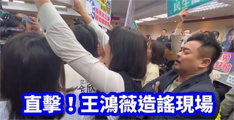 快新聞／《選罷法》衝突！王鴻薇稱「有人拉她」　現場影片曝光遭轟：假車禍高手