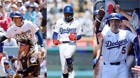 MLB(影)／橫掃教士要回國西龍頭！道奇主帥羅伯斯大讚「MVP三連星」