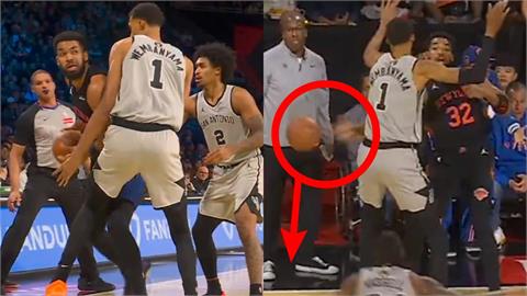 NBA(影)／這球怎麼看得到？尼克KAT角落遭雙夾「甩出下勾火球」開後門密室逃脫