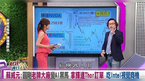 財經週日趴(影)／蘇威元：老牌大廠變AI黑馬 拿輝達Thor訂單+Intel視覺