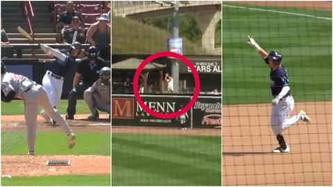MLB(影)／比電影還扯！兒子職業生涯首轟「爸爸親手接到」　全壘打前神預言竟成真