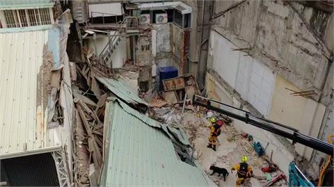 快新聞／台灣大道房屋倒塌畫面曝光！1工人試圖救同伴　二次坍塌也被埋