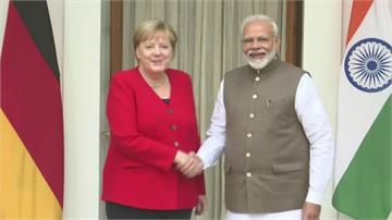 德國總理梅克爾率團訪印度 加強兩國雙邊合作