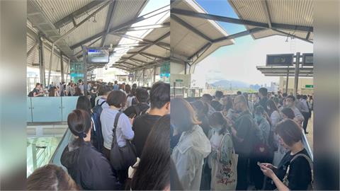 快新聞／通勤族崩潰！桃園機捷列車早上一度故障　月台人潮全塞爆