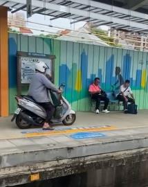 真人版GTA？機車直闖桃園車站月台　警調監視器函送法辦