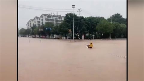 中國南方暴雨成災　湖南長沙1小時下54個西湖水量