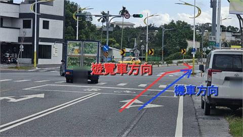 快新聞／遊覽車輾死機車騎士！安全帽碎裂　花蓮老翁當場喪命