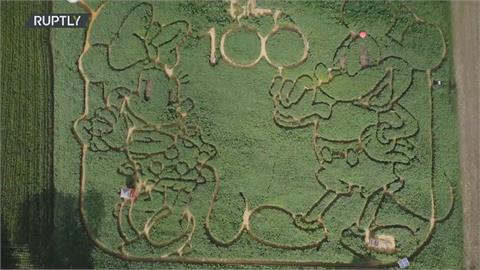 迪士尼歡慶100週年　德國農田出現巨型米奇、米妮