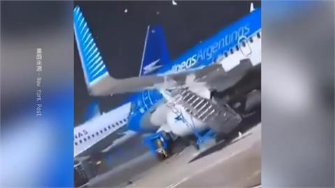 強烈風暴襲擊阿根廷　波音737客機被吹到「大甩尾」