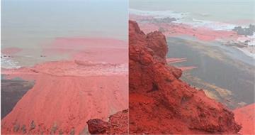 伊朗海灘驚傳被染成「鮮紅血色」像世界末日　當地人超淡定拿來吃