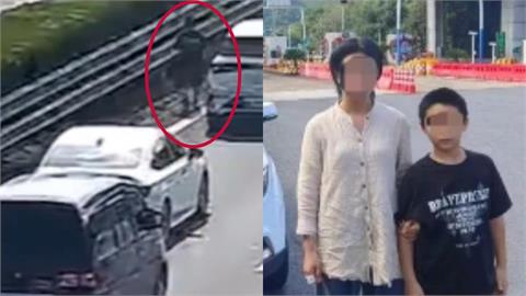 男童高速上「獨自狂奔」嚇壞駕駛！荒唐媽讓他「如廁完追車」險遭撞畫面曝光