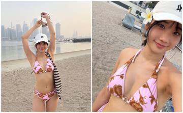 愛莉莎莎辣曝比基尼「宣布定居杜拜」！　尋真愛喊吃「聯合國大餐」