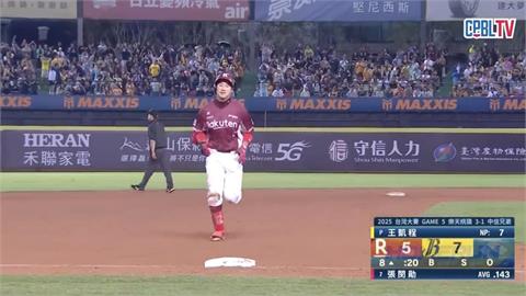 中職(影)/林泓育延長賽11局上超前2分砲!樂天桃猿9:7勝中信兄弟勇奪總冠軍