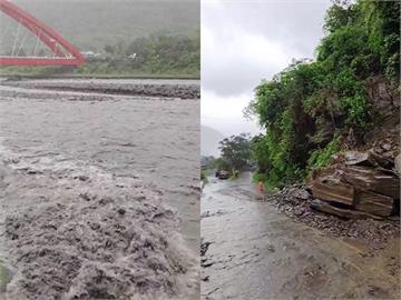 豪雨猛炸！屏東來義土石坍方、水位暴漲　西南風明起持續減弱