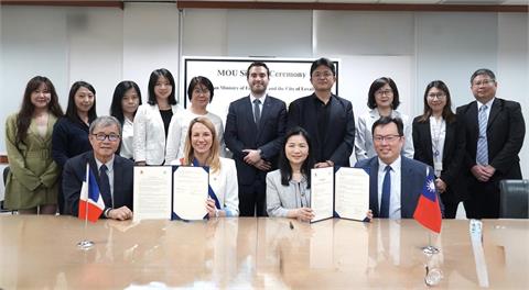 綜合／法國勒瓦盧瓦市杜瑪市長訪臺 和教育部簽署教育合作協議促進交流