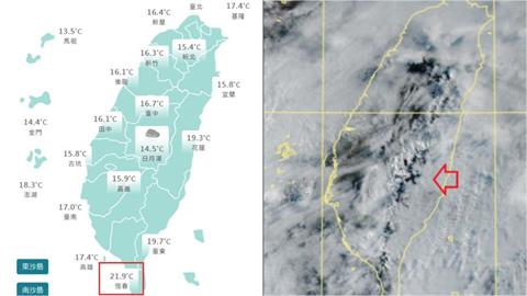 台灣上空「神秘X區」鄭明典示警了！全台急凍「這地除外」跌剩1字頭