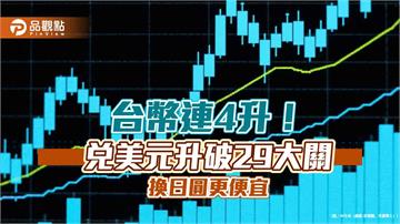 台幣強升至28字頭！兌美元改寫逾3年新高　日圓現鈔價0.2043