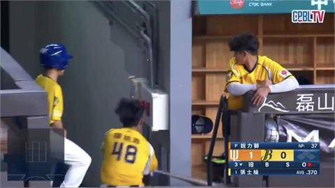 中職(影)／戰績不佳火氣都超大？王葛格發飆完後中信兄弟先發捕手「拿棒狂砸牆」