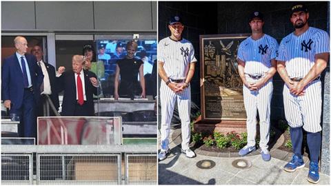 MLB／洋基致敬911周年！新球場首迎現任總統　川普進球員休息室喊話
