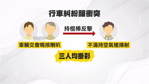 台中行糾爆衝突! 男持空氣槍朝父子掃射3人傷