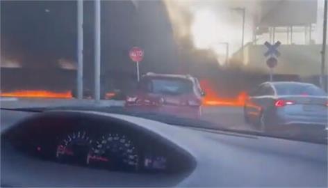 墨國油罐車撞高架道路　大火隨鐵軌延燒120民宅被毀