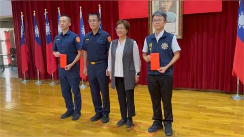 彰警獲打詐.掃黑.肅槍三料冠軍! 縣長王惠美現身表揚