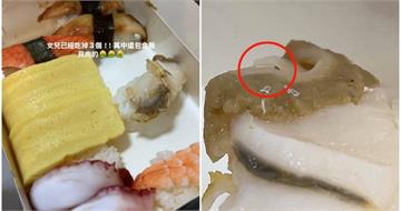 扇貝竟疑似蛆在爬！連鎖壽司店甩鍋消費者　台中食安處將稽查