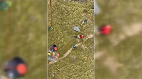 能高安東軍山縱走「山友摔倒腳骨折」　黑鷹直升機吊掛救援