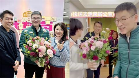 梁文傑「送花給別人」愛妻林楚茵路過！迎面撞見「他機智1舉動」全場笑翻