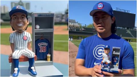 MLB(影)／你誰？今永昇太搖頭娃娃引兩極評價　日球迷毒舌：「這松井秀喜吧！」