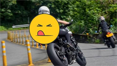 北宜重機正妹「死庫水掉出巨大芋圓」！過彎追焦猛失靈…震撼26萬人：炸出來了