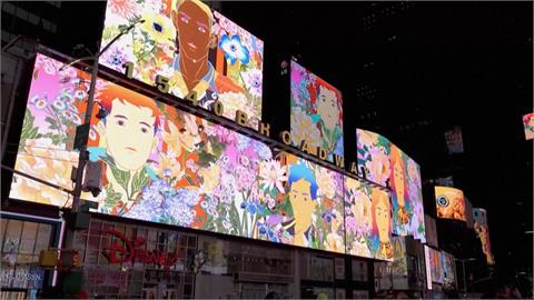 夜色真美！ 藝術家松山智一創作 登紐約時報廣場看板