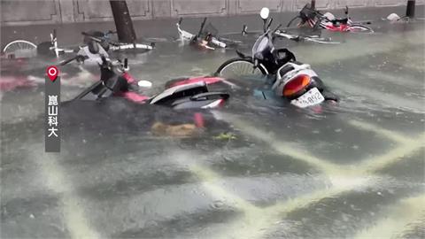 台南永康「3天雨狂下830毫米」　洗衣籃、水塔路上漂